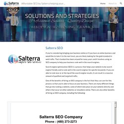 Affordable SEO by Salterra helping your company rank, ALL budgets