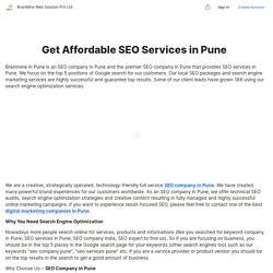 Get Affordable SEO Services in Pune — Teletype