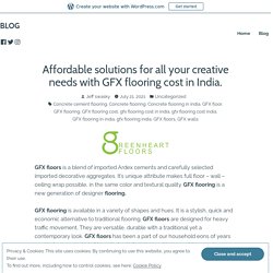 Affordable solutions for all your creative needs with GFX flooring cost in India.