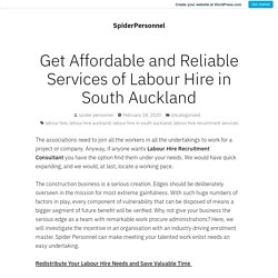 Get Affordable and Reliable Services of Labour Hire in South Auckland – SpiderPersonnel