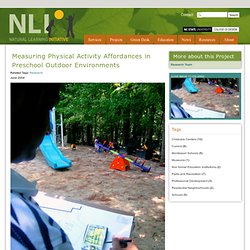 Measuring Physical Activity Affordances in Preschool Outdoor Environments