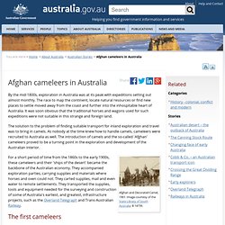 Afghan cameleers in Australia
