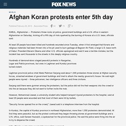 Afghans Resume Protests Over Koran Burnings