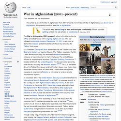 War in Afghanistan (2001–present)
