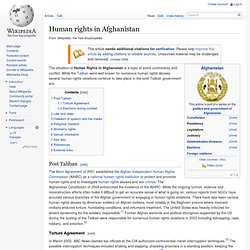 Human rights in Afghanistan