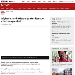 Afghanistan-Pakistan quake: Rescue efforts expanded