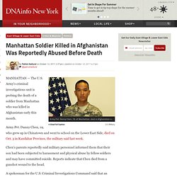 Manhattan Soldier Killed in Afghanistan Was Reportedly Abused Before Death