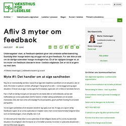 Afliv 3 myter om feedback