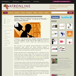 Africa “Net Creditor” to Rest of World, New Data Shows « Afronline – The Voice Of Africa