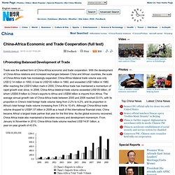 China-Africa Economic and Trade Cooperation (full text)