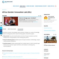 Africa Gender Innovation Lab (GIL)