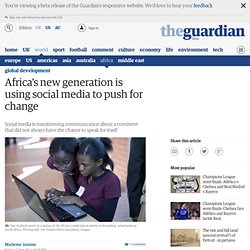 Africa's new generation is using social media to push for change