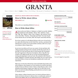 Granta 92: The View from Africa