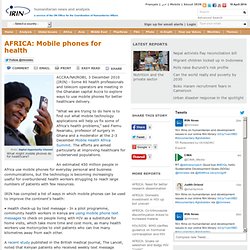AFRICA: Mobile phones for health