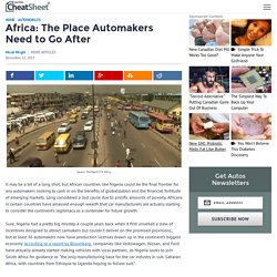 Africa: The Place Automakers Need to Go After