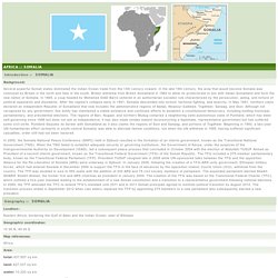 Somalia — The World Factbook