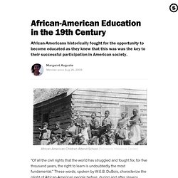 African-American Education in the 19th Century