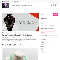 9 Latest African Dual Colored Jewelry Set Designs - Jazron