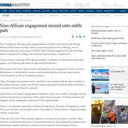 Sino-African engagement steered onto stable path - World
