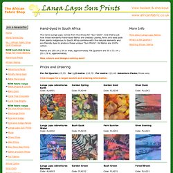 The African Fabric Shop : Langa Lapu hand-dyed sun print cotton fabrics from South Africa