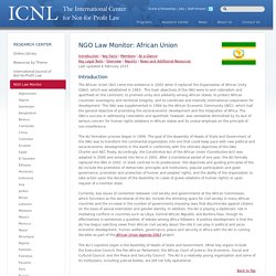 African Union - NGO Law Monitor - Research Center - ICNL