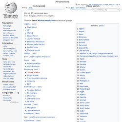 List of African musicians - Wikipedia