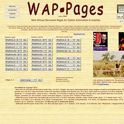WAP-pages for West African Percussion Notation