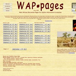 WAP-pages for West African Percussion Notation
