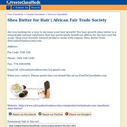African Fair Trade Society Vancouver health & beauty