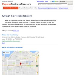 African Fair Trade Society, Vancouver, British Columbia, Canada, , Vancouver, British Columbia, V5K 1Z6, Canada