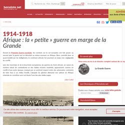 1914-1918 - Afrique : la « petite » guerre en marge de la Grande