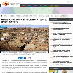 Afrique du Sud: 55% de la population vit sous le seuil de pauvreté