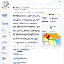 Afroasiatic languages