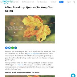 After Breakup Quotes - BetterLYF