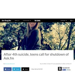 After 4th suicide, teens call for shutdown of Ask.fm