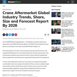 Crane Aftermarket Global Industry Trends, Share, Size and Forecast Report By 2026