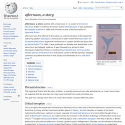 afternoon, a story - Wikipedia