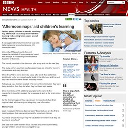'Afternoon naps' aid children's learning
