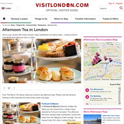 Afternoon Tea in London - Find the Best Afternoon Teas in London