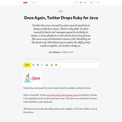 Once Again, Twitter Drops Ruby for Java - ReadWriteCloud