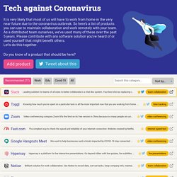 Tech against Coronavirus - a list to work and learn remotely