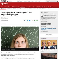 Davos jargon: A crime against the English language?