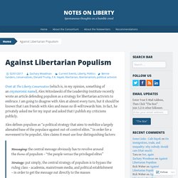 Against Libertarian Populism