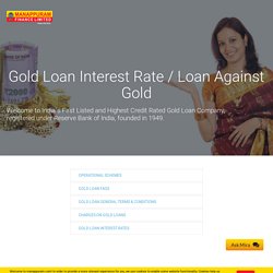 Gold Loan - Loan Against Gold in India