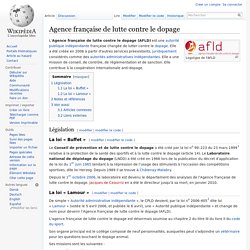 Agence française de lutte contre le dopage - wiki