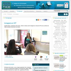 L'Agence nationale des Usages des TICE - Instagram en SVT