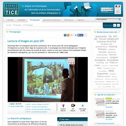 L'Agence nationale des Usages des TICE - Lecture d’images en post UPI