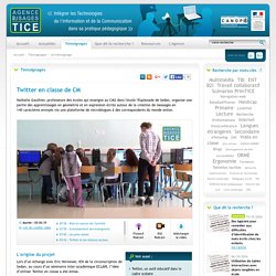 L'Agence nationale des Usages des TICE - Twitter en classe de CM