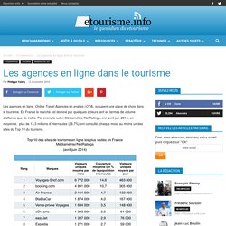 Les agences en ligne dans le tourisme