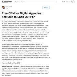 Free CRM for Digital Agencies: Features to Look Out For